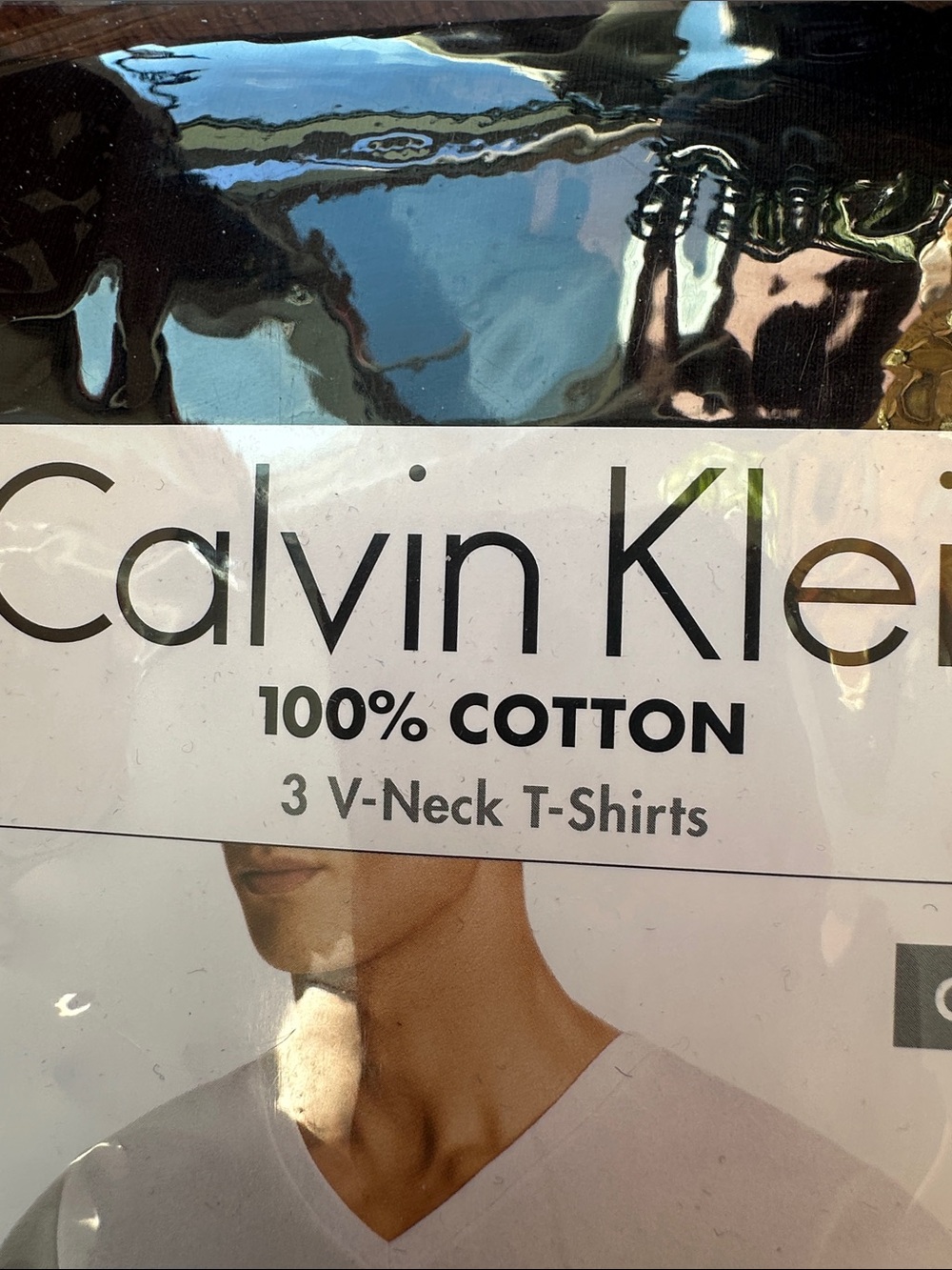 Calvin Klein 3-Pack XL V-Neck Tees in Black - Picture 9 of 9